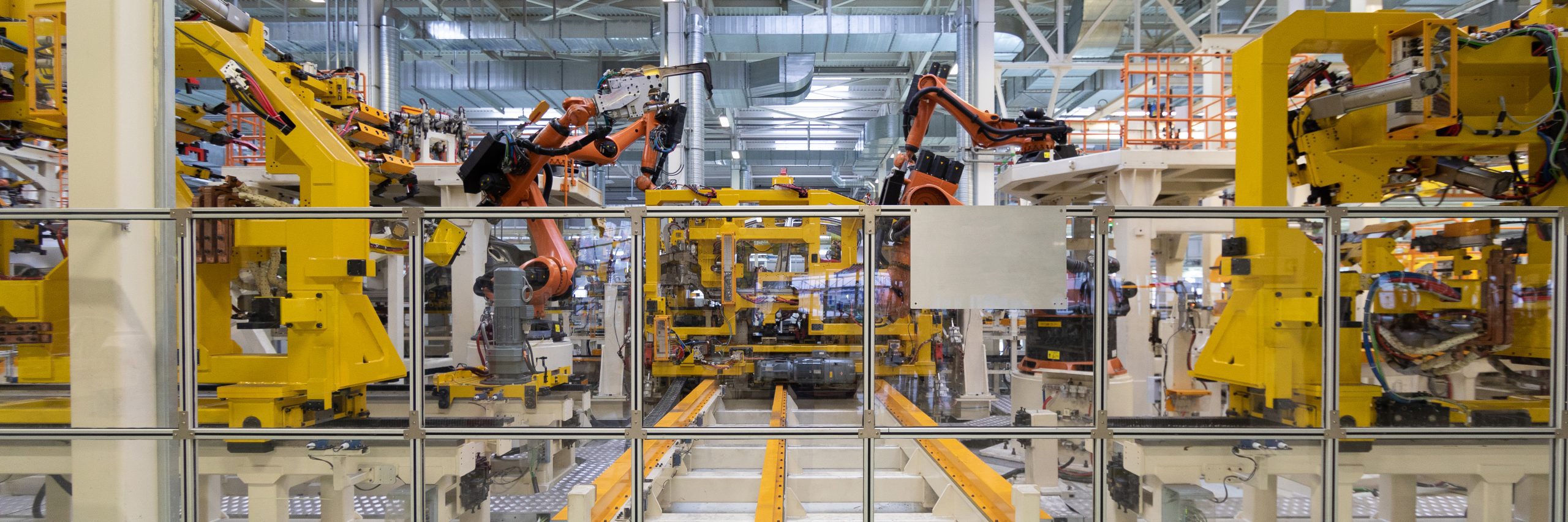 Automated Machine in a Factory for car production